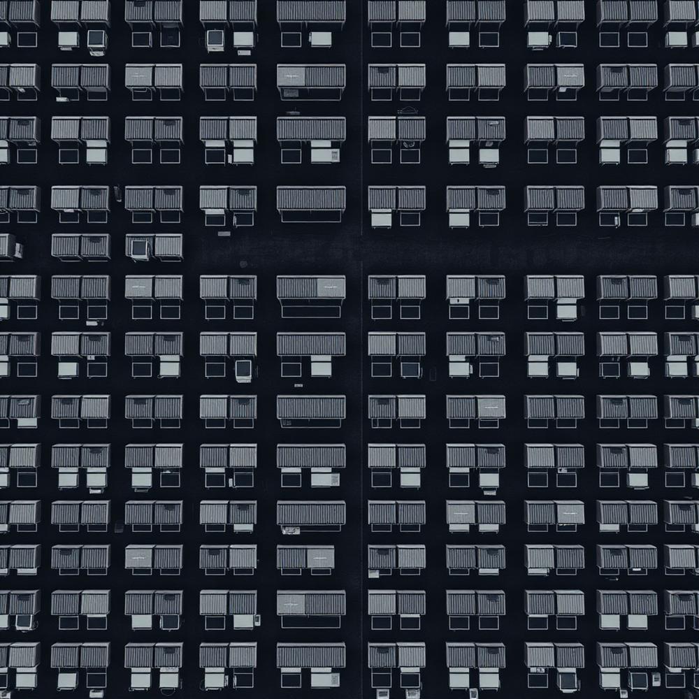 Aerial grid of retail units representing a franchise network