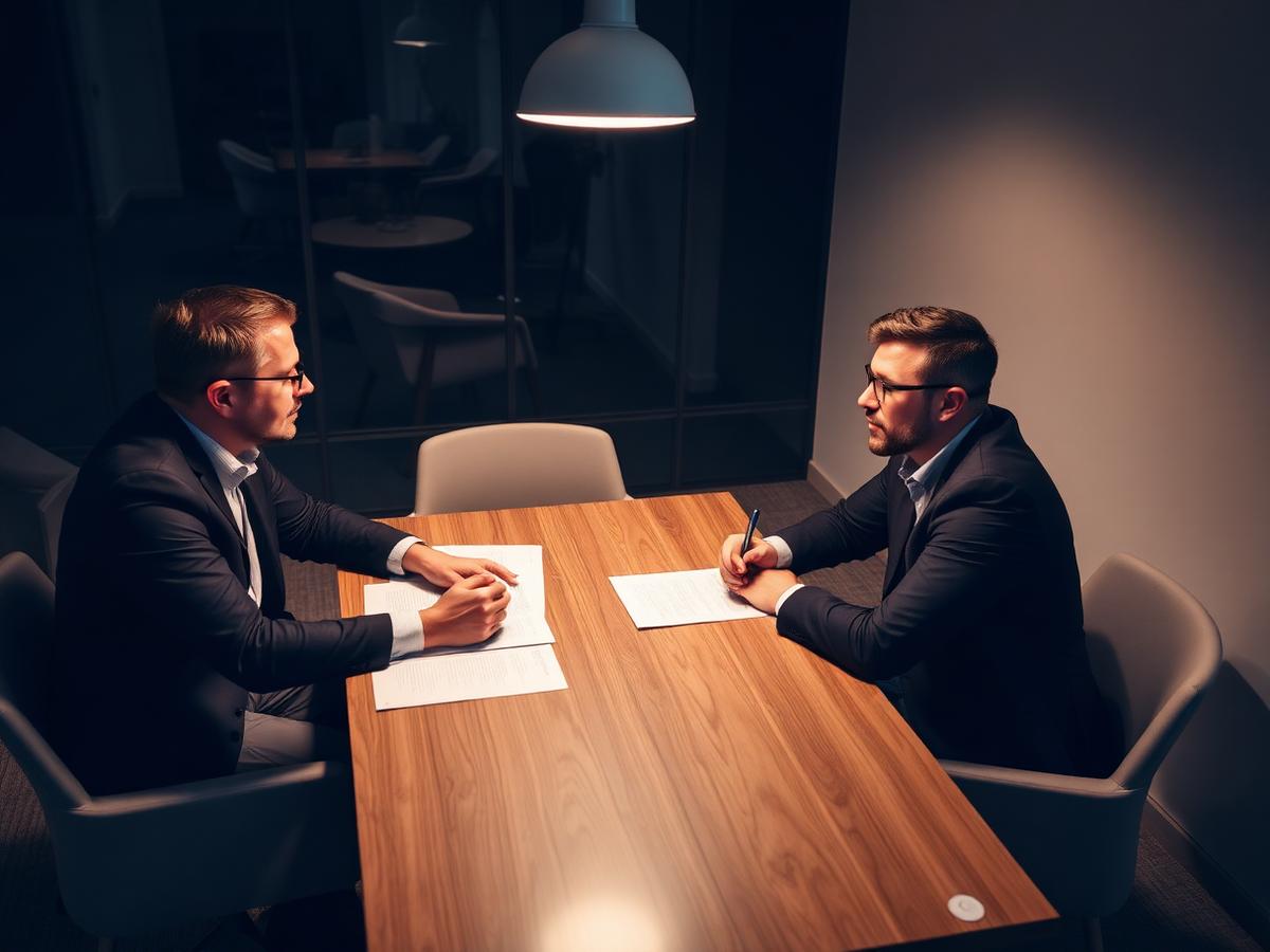 Franchise consultant reviewing documents with a business owner